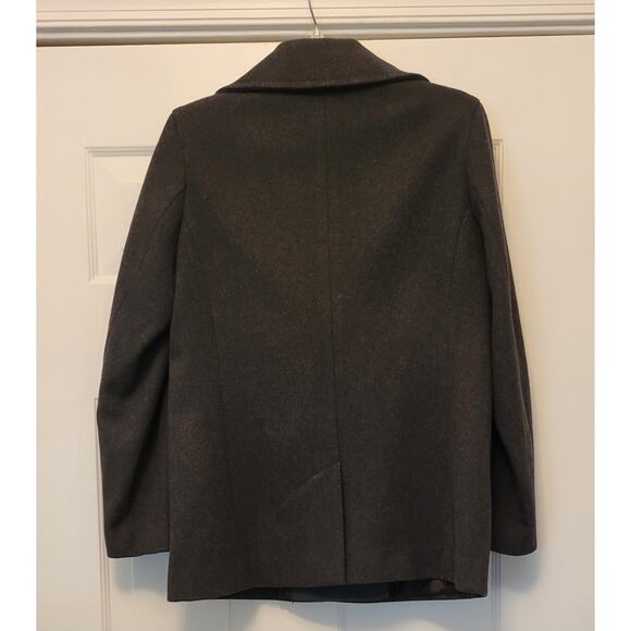 Lands End Wool Blend Women's Double Breasted Pea Coat Gray Size 4 - Picture 2 of 16